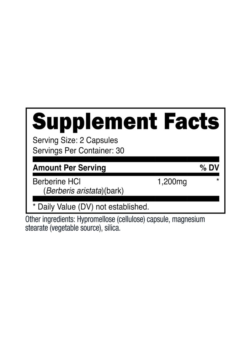 Nutricost Berberine HCl 1200mg – High Strength Berberine Supplement – 60 Vegetarian Capsules, Non-GMO & Gluten-Free - Image 4